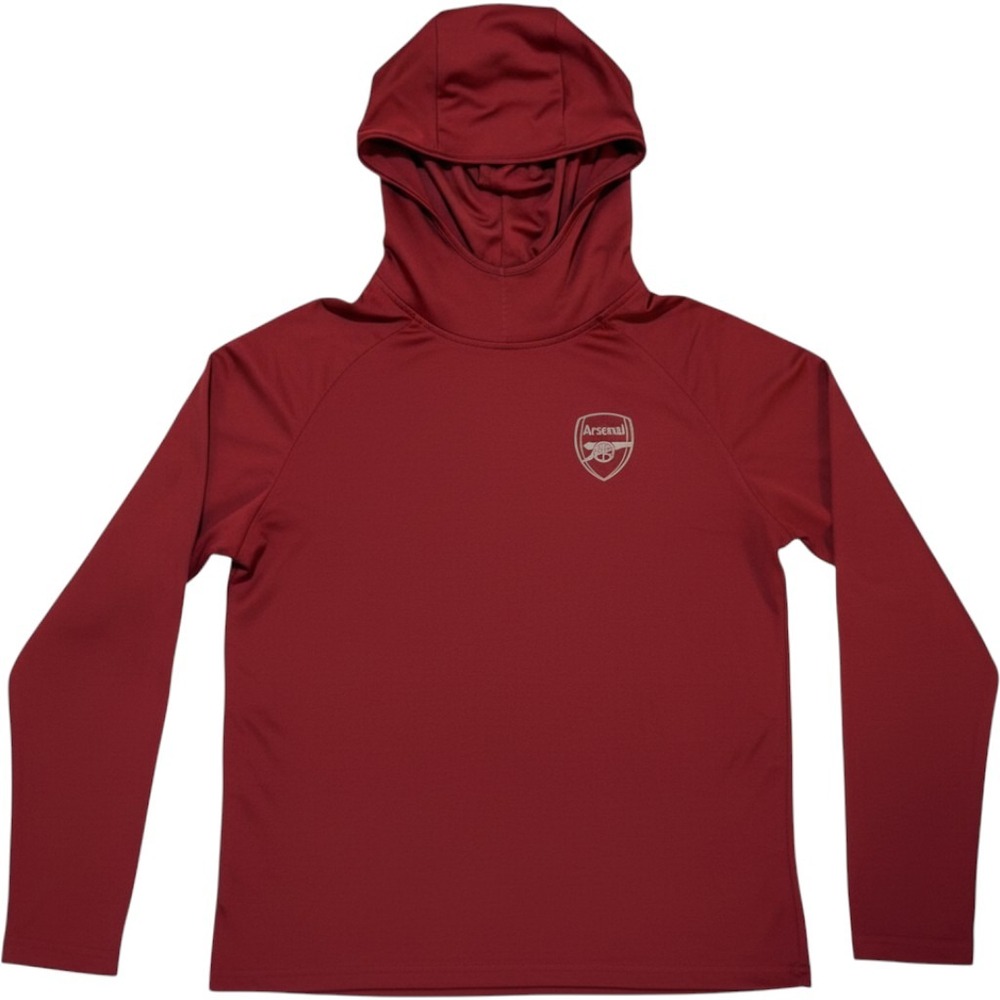 Arsenal FC Hoodie Men M Burgundy Red Synthetic Athletic Soccer Training Top